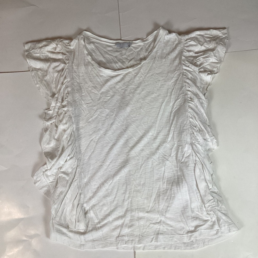 M/C Womens Blouse Shirt Top Sz S Small Short Sleeve Solid Comfort Soft Stain